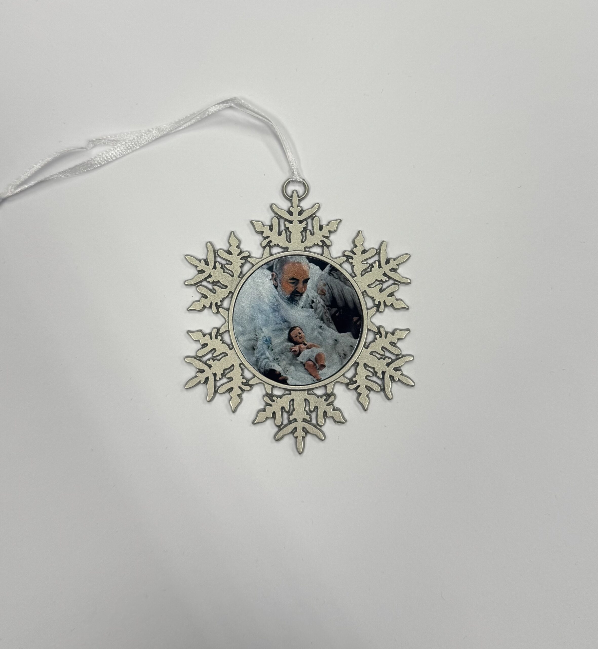 Padre Pio Snowflake Ornament